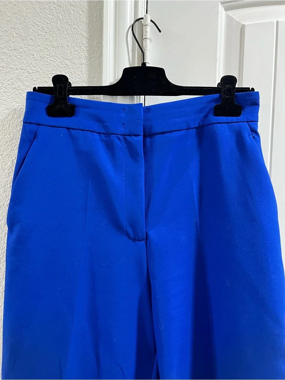 Zara Electric Blue Wide-Leg Tailored Pants